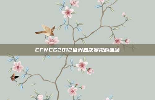 CFWCG2012世界总决赛视频回顾