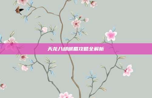 天龙八部峨眉攻略全解析