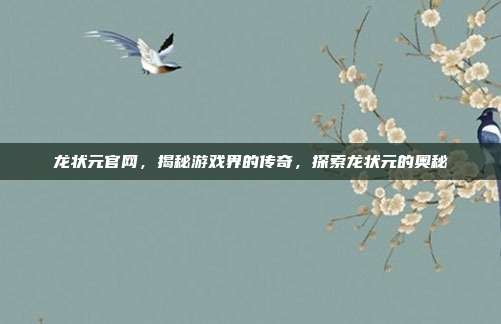 龙状元官网,揭秘游戏界的传奇,探索龙状元的奥秘