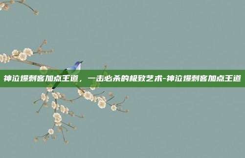 神泣爆刺客加点王道，一击必杀的极致艺术-神泣爆刺客加点王道