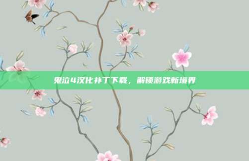 鬼泣4汉化补丁下载,解锁游戏新境界