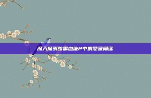 深入探索暗黑血统2中的隐藏角落