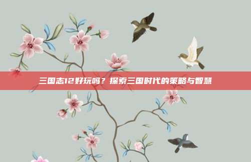 三国志12好玩吗？探索三国时代的策略与智慧