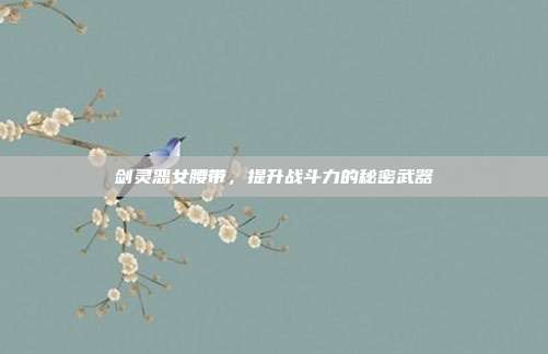 剑灵恶女腰带，提升战斗力的秘密武器