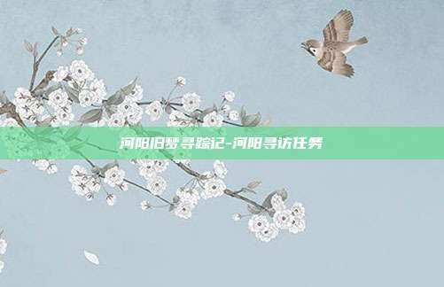 河阳旧梦寻踪记-河阳寻访任务