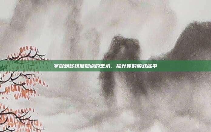 掌握刺客技能加点的艺术,提升你的游戏胜率