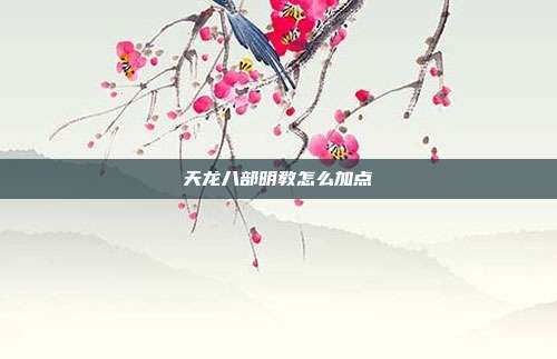 天龙八部明教怎么加点