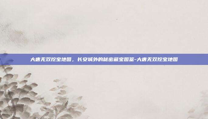 大唐无双挖宝地图,长安城外的秘密藏宝图鉴-大唐无双挖宝地图
