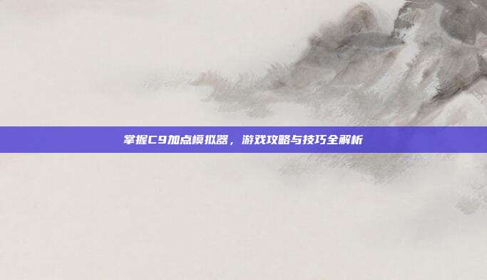 掌握C9加点模拟器,游戏攻略与技巧全解析