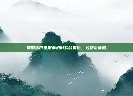 探索变形金刚单机游戏的奥秘，攻略与体验