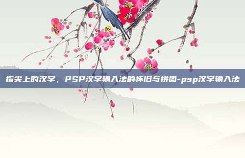 指尖上的汉字，PSP汉字输入法的怀旧与拼图-psp汉字输入法