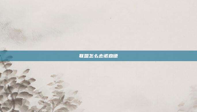 联盟怎么去诺森德