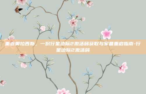 重返奥拉西斯,一份行星边际2激活码获取与军备重启指南-行星边际2激活码