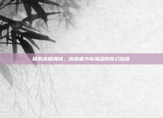 探索未知海域,流浪者小岛海盗的奇幻旅程
