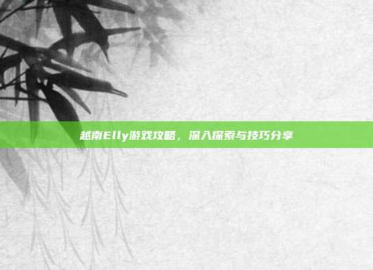 越南Elly游戏攻略,深入探索与技巧分享