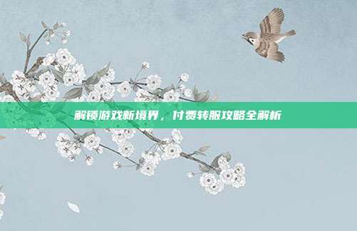 解锁游戏新境界,付费转服攻略全解析
