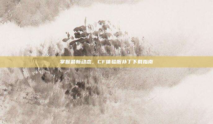 掌握最新动态,CF体验服补丁下载指南