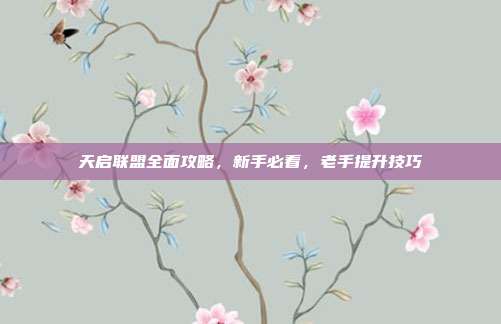天启联盟全面攻略,新手必看,老手提升技巧