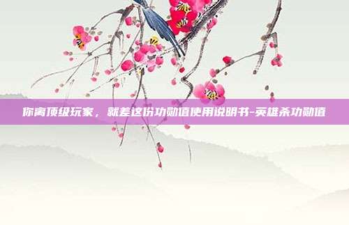 你离顶级玩家,就差这份功勋值使用说明书-英雄杀功勋值