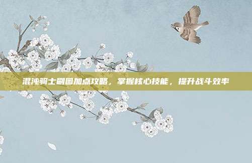 混沌骑士刷图加点攻略,掌握核心技能,提升战斗效率