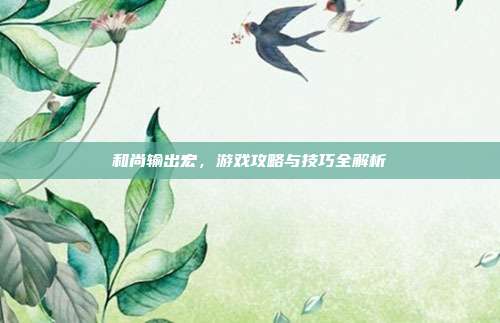 和尚输出宏,游戏攻略与技巧全解析