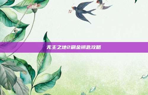 无主之地2刷金钥匙攻略