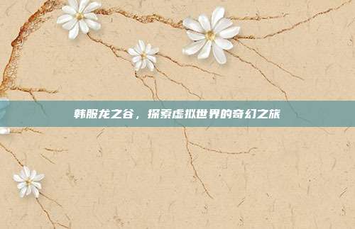 韩服龙之谷,探索虚拟世界的奇幻之旅