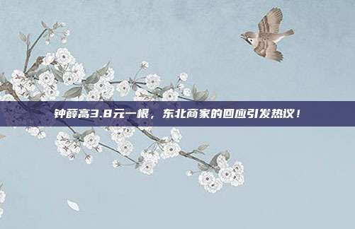 钟薛高3.8元一根,东北商家的回应引发热议!