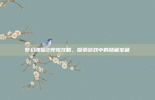 梦幻诛仙2兜兜攻略,探索游戏中的隐藏宝藏