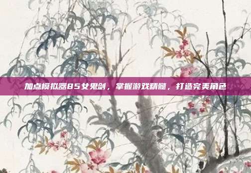 加点模拟器85女鬼剑,掌握游戏精髓,打造完美角色