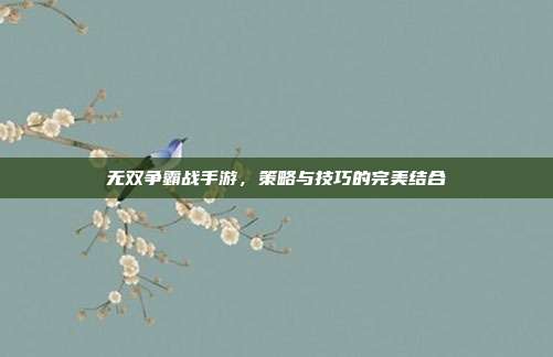 无双争霸战手游,策略与技巧的完美结合