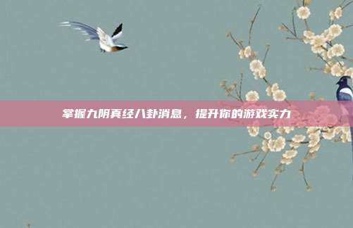 掌握九阴真经八卦消息，提升你的游戏实力