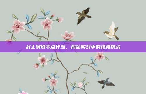 战士解说零点行动，揭秘游戏中的终极挑战