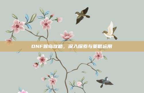 DNF猴岛攻略,深入探索与策略运用