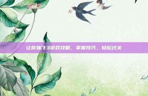 让你妹飞3游戏攻略，掌握技巧，轻松过关