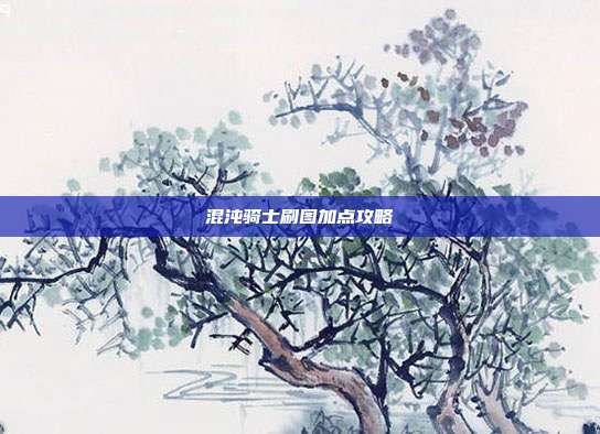 混沌骑士刷图加点攻略