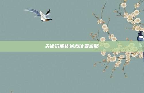 天谕沉船传送点位置攻略