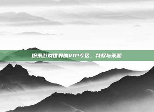 探索游戏世界的VIP专区，特权与策略