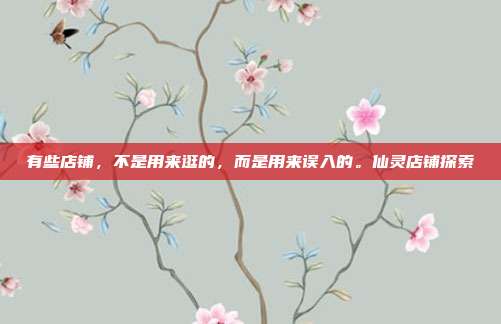 有些店铺，不是用来逛的，而是用来误入的。仙灵店铺探索