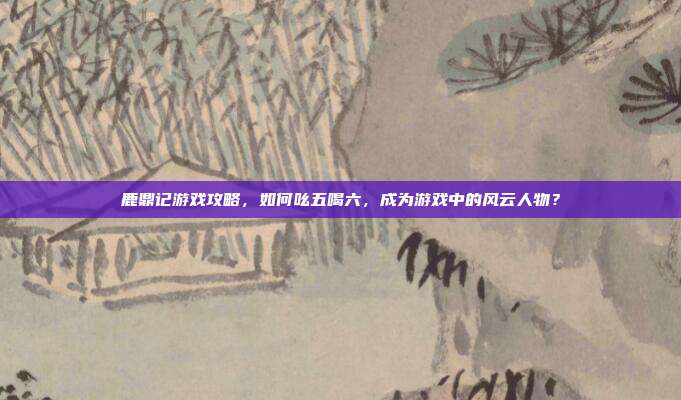 鹿鼎记游戏攻略，如何吆五喝六，成为游戏中的风云人物？