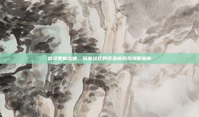 剑灵更新出错，玩家社区的紧急应对与攻略指南