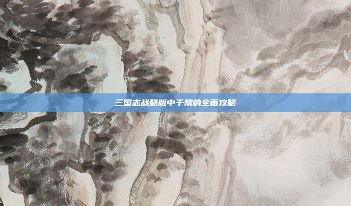三国志战略版中于禁的全面攻略