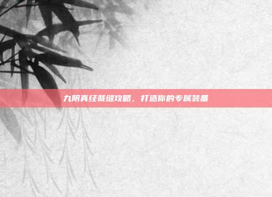 九阴真经裁缝攻略，打造你的专属装备
