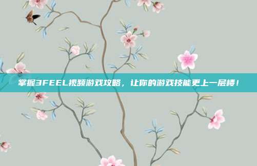 掌握3FEEL视频游戏攻略,让你的游戏技能更上一层楼!