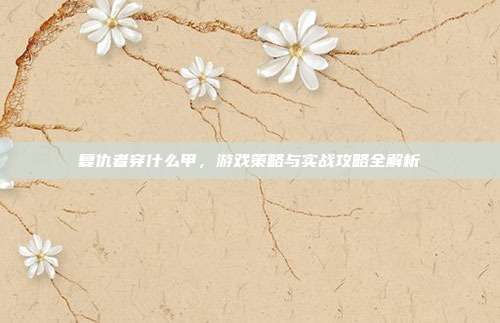 复仇者穿什么甲,游戏策略与实战攻略全解析