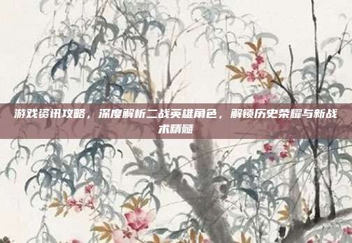 游戏资讯攻略,深度解析二战英雄角色,解锁历史荣耀与新战术精髓
