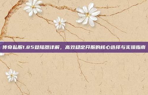 传奇私服1.85登陆器详解,高效稳定开服的核心选择与实操指南