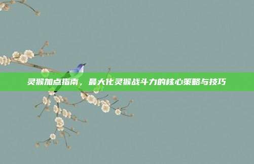 灵猴加点指南,最大化灵猴战斗力的核心策略与技巧
