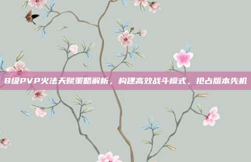 8级PVP火法天赋策略解析,构建高效战斗模式,抢占版本先机