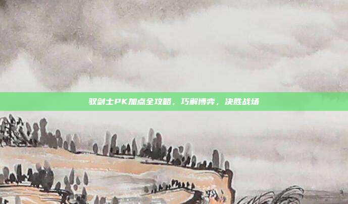 驭剑士PK加点全攻略,巧解博弈,决胜战场
